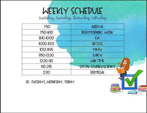 Weekly Schedule